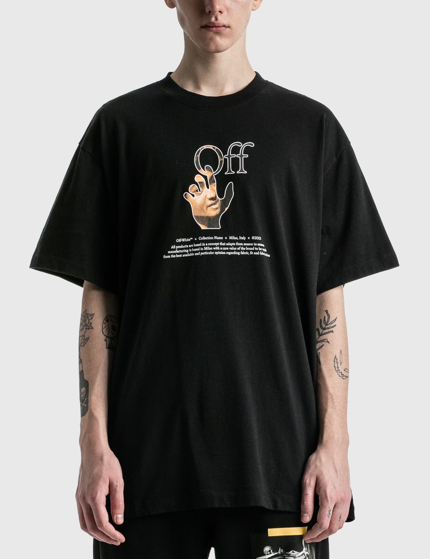 Off-white Off White Caravaggio Hands Off Logo T-shirt In Black 