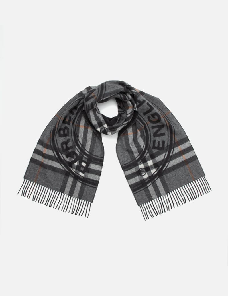 Gray burberry outlet scarf