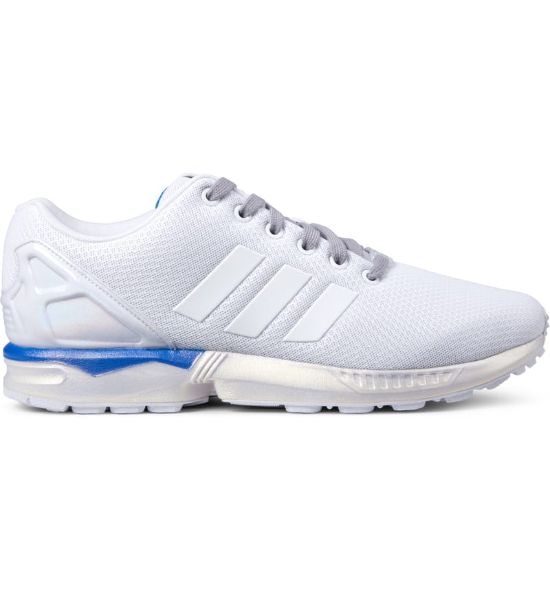 Adidas zx flux white e amp; clearance pink shoes