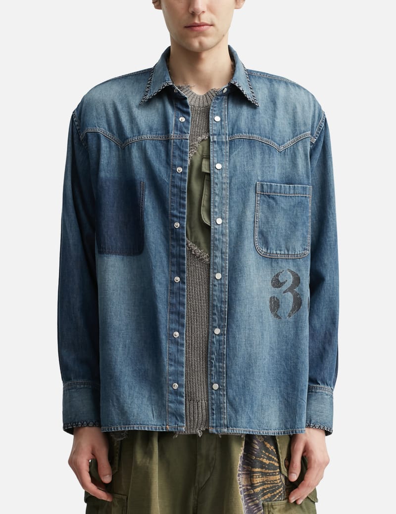 KHOKI - Hand-Embroidered Denim Shirt | HBX