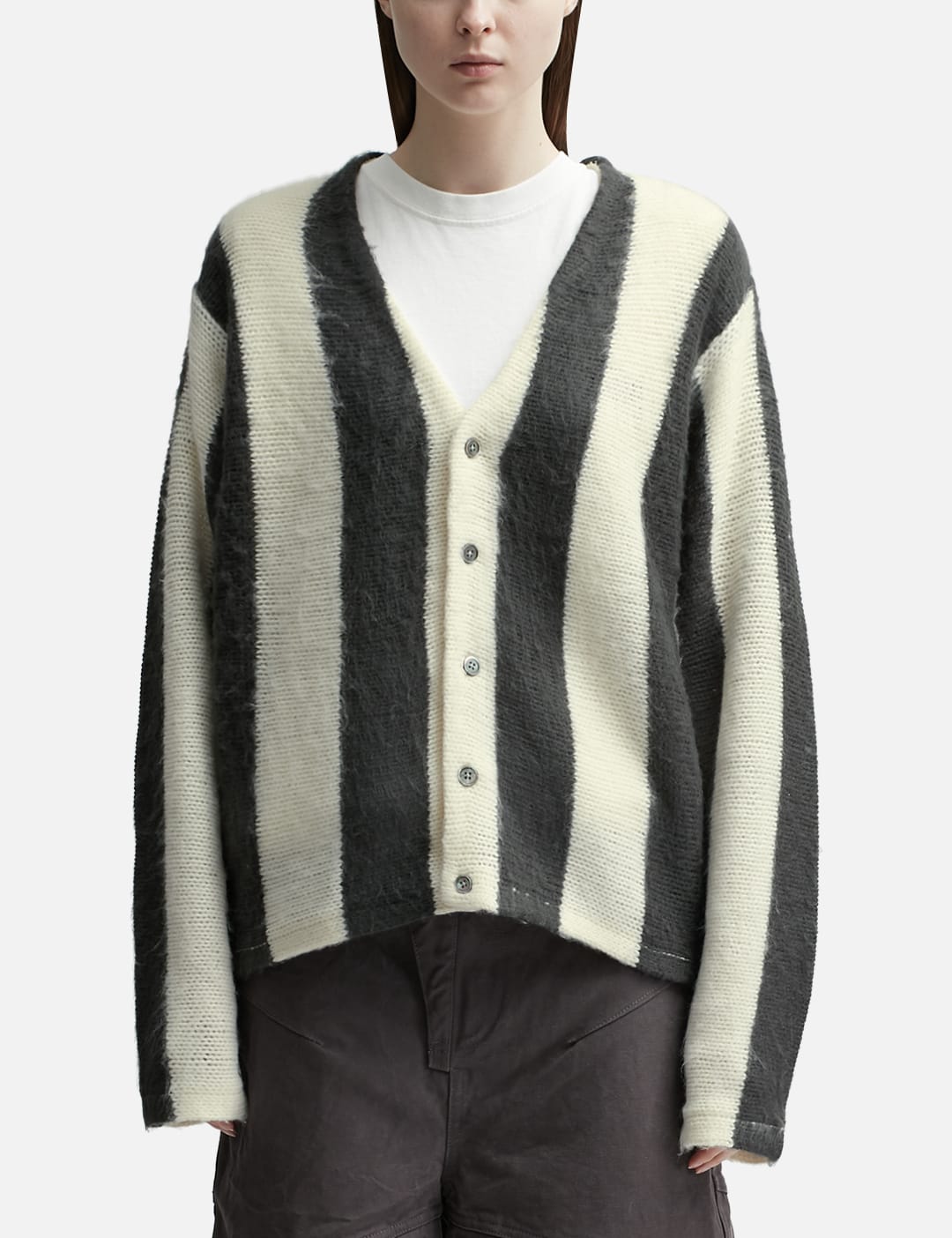 Stüssy - Stripe Brushed Cardigan | HBX - Globally Curated Fashion