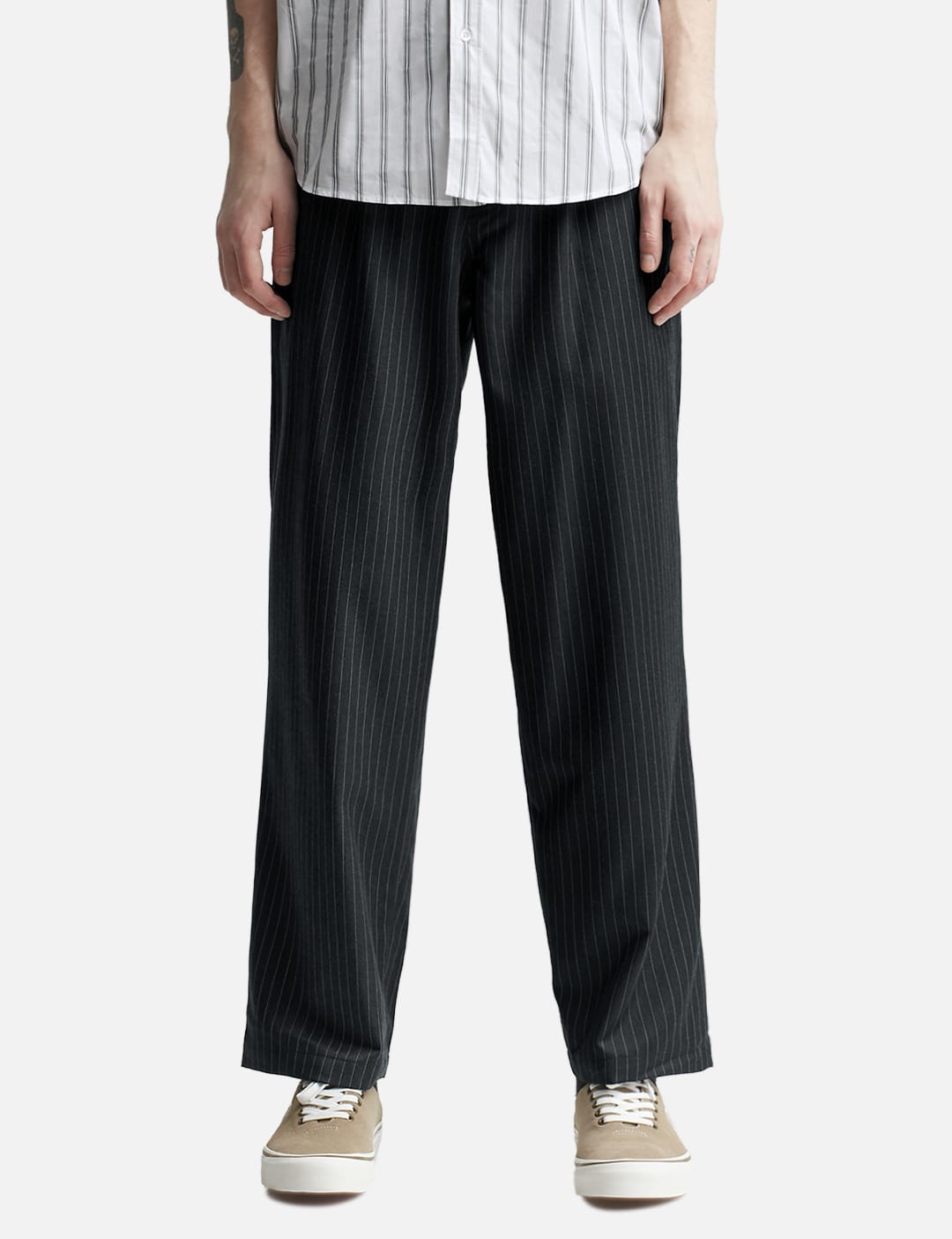 Stüssy - Stripe Volume Pleated Trousers | HBX - Globally Curated