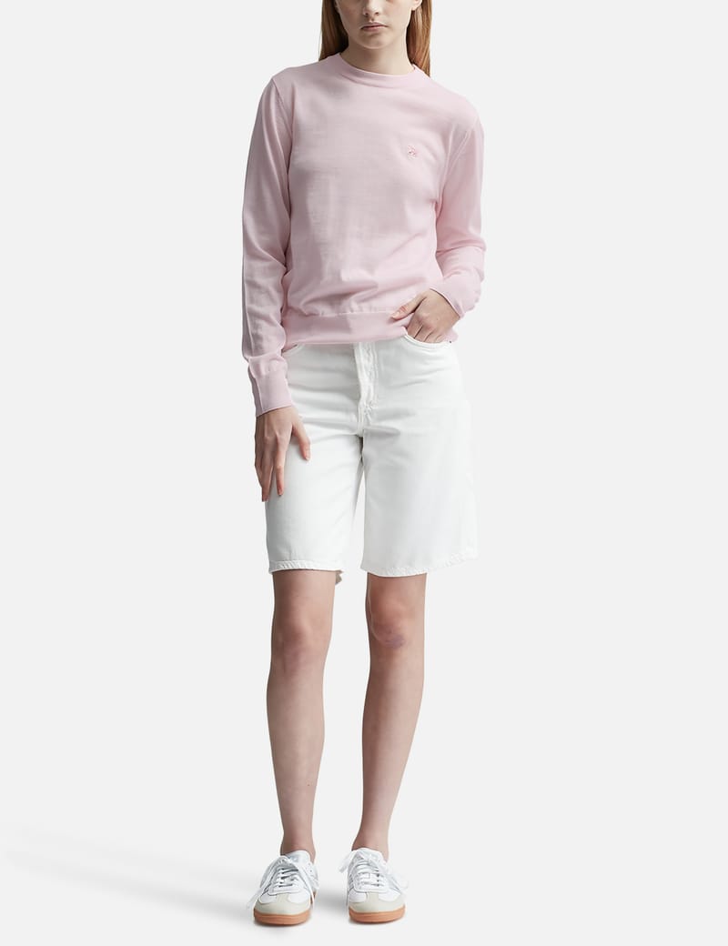 DOUBLE FOX HEAD PATCH R-NECK CARDIGAN | Maison Kitsuné