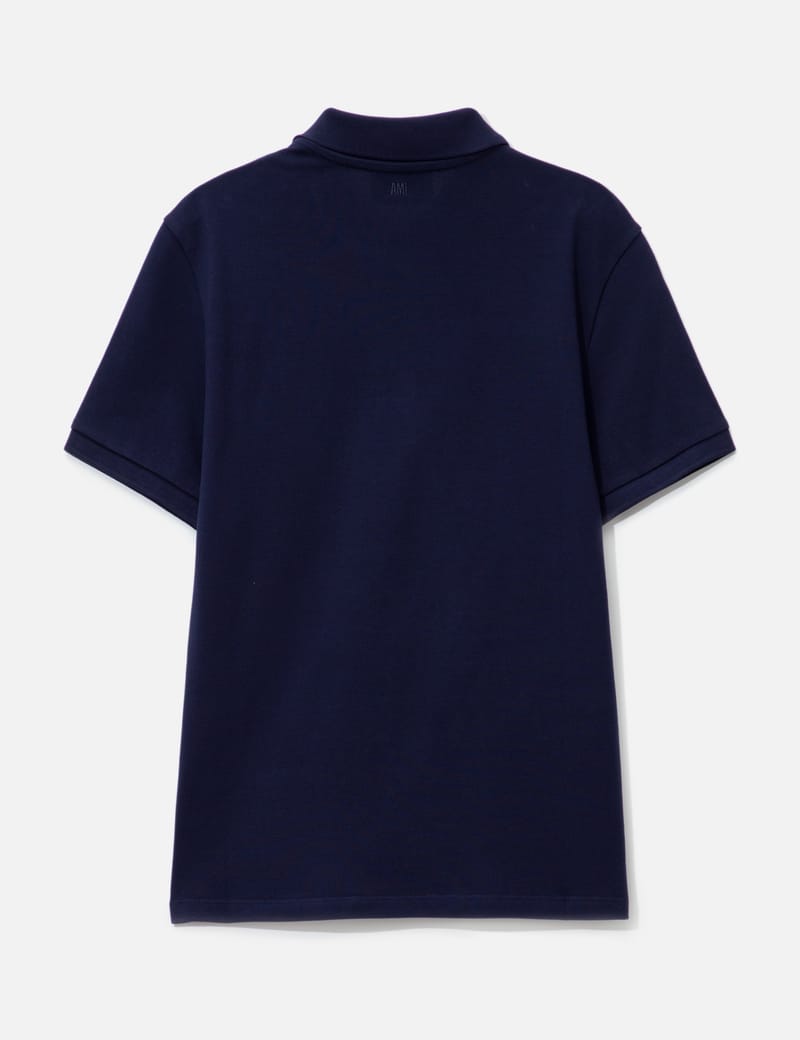★AMI DE COEUR POLO SHIRT ポロシャツ Night Blue Ami De Coeur Polo Shirt | AMI PARIS