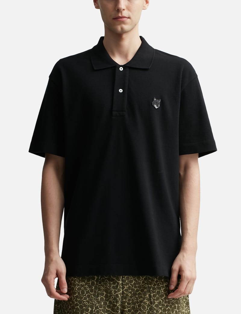 BurberrynMen's Black popular Monogram Stripe Polo Shirt M Slim