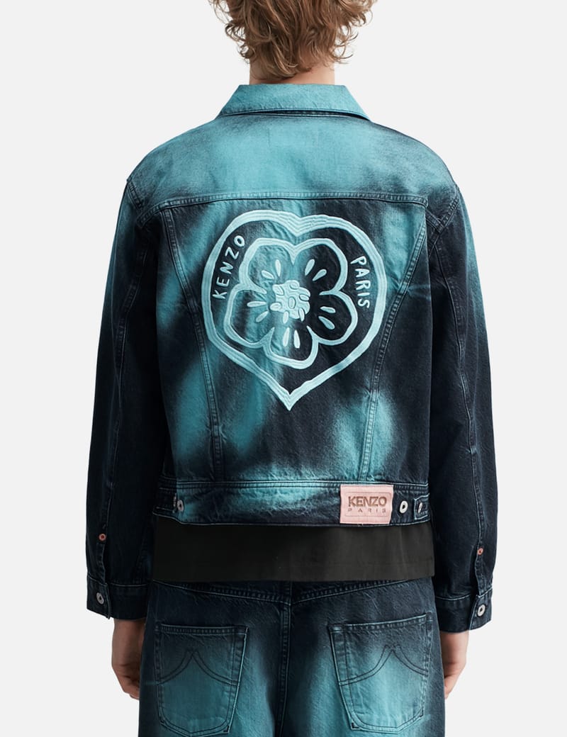 Kenzo Boke Heart Oversize Trucker Jacket - Premium Japanese denim