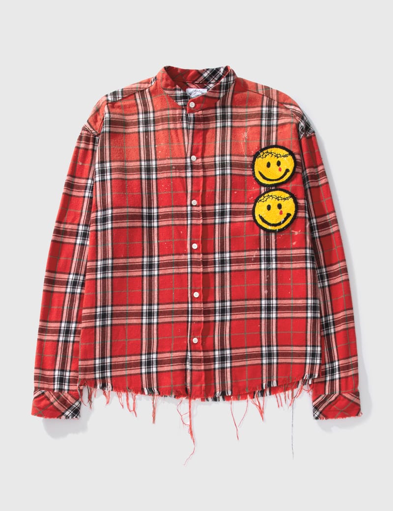 Someit - K.O.K Long Sleeve Vintage Flannel Shirt | HBX - Globally 