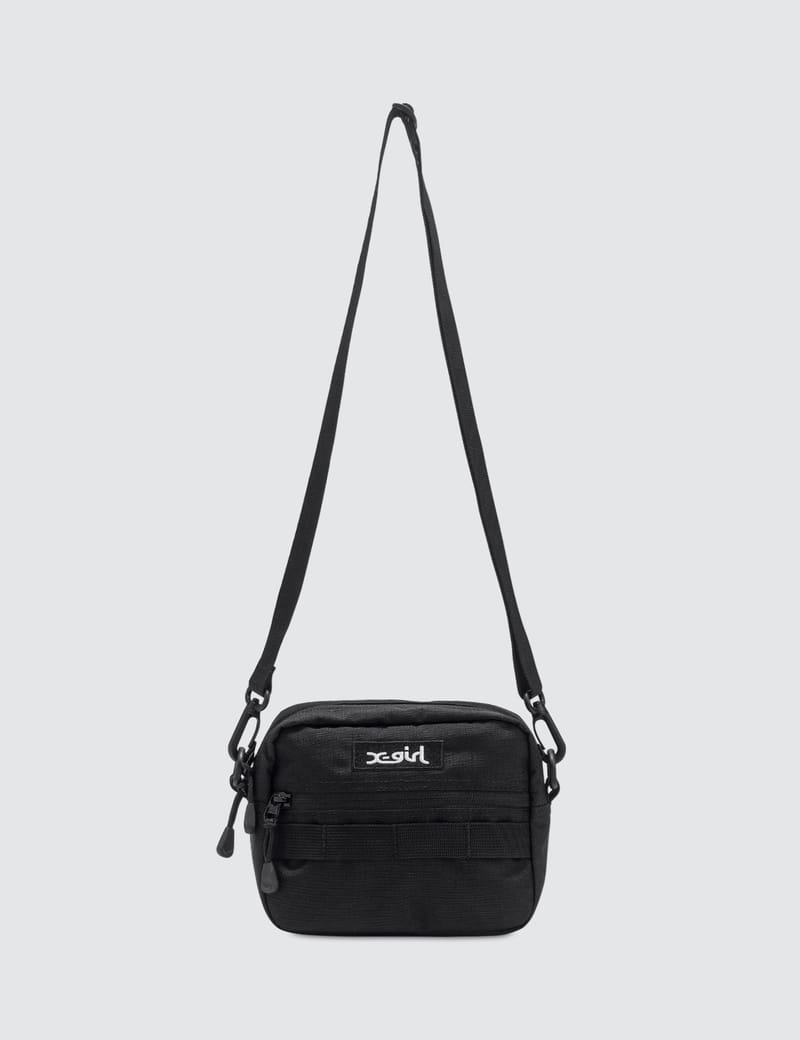 即日発送可！x-girl BOX LOGO SHOULDER BAG X-girl（エックスガール） BOX LOGO SHOULDER BAG ボックスロゴ