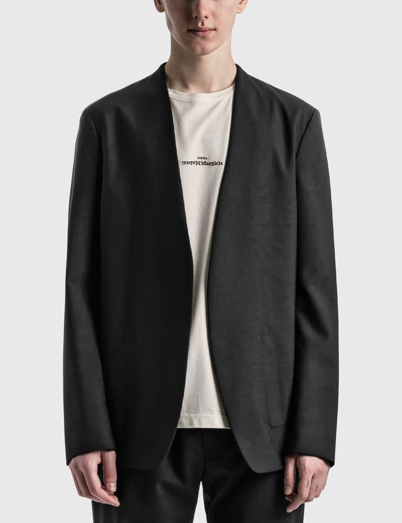 Maison margiela hot sale collarless blazer