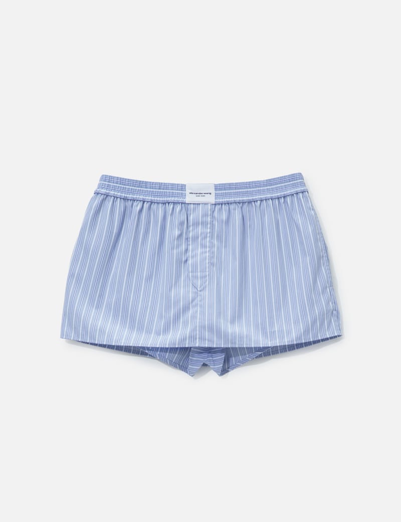 Alexander Wang Mid-Rise Mini Boxer Skort - Pinstripe skort with