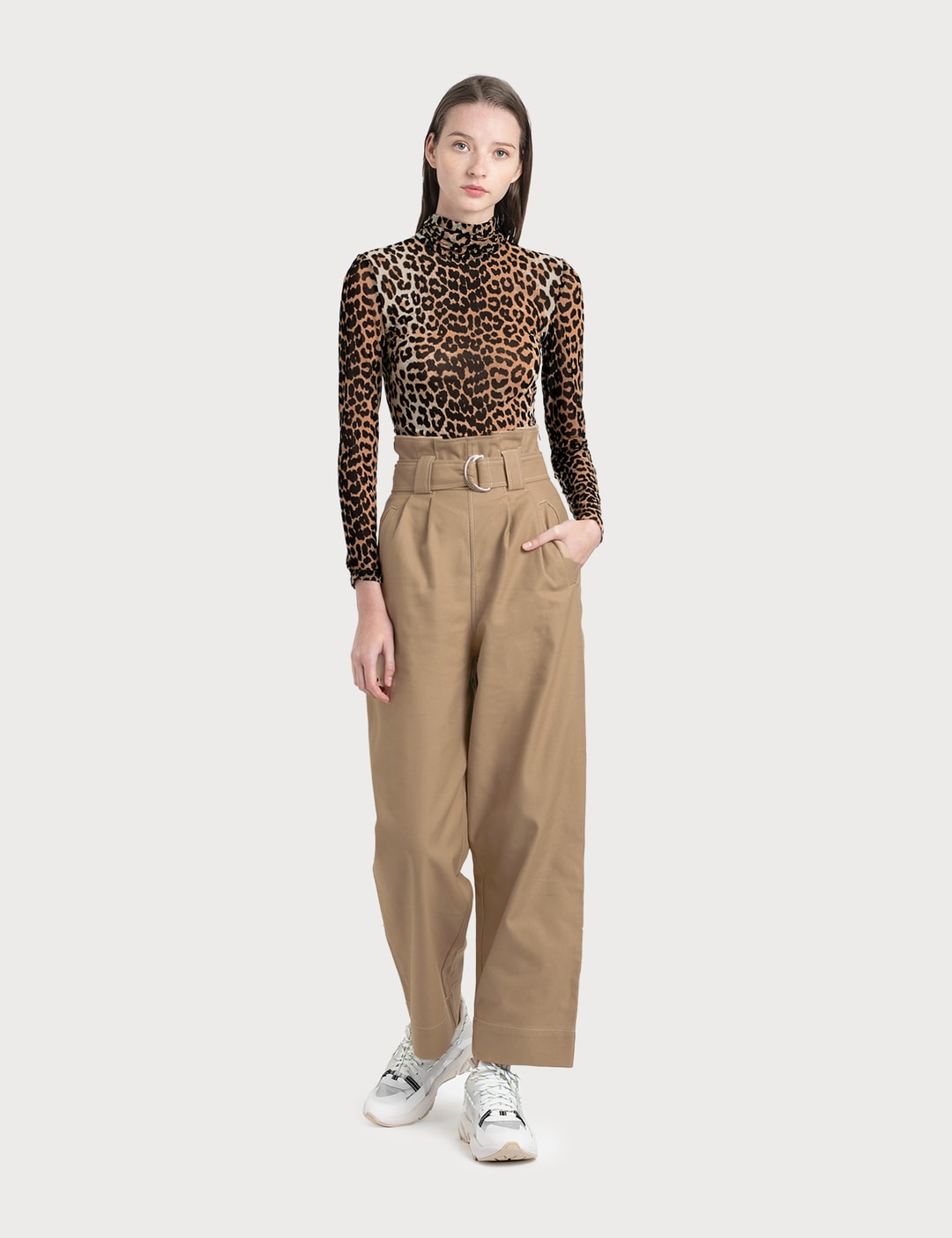 Ganni - Chino Wide Leg Pants | HBX - Globally Curated Fashion and ...