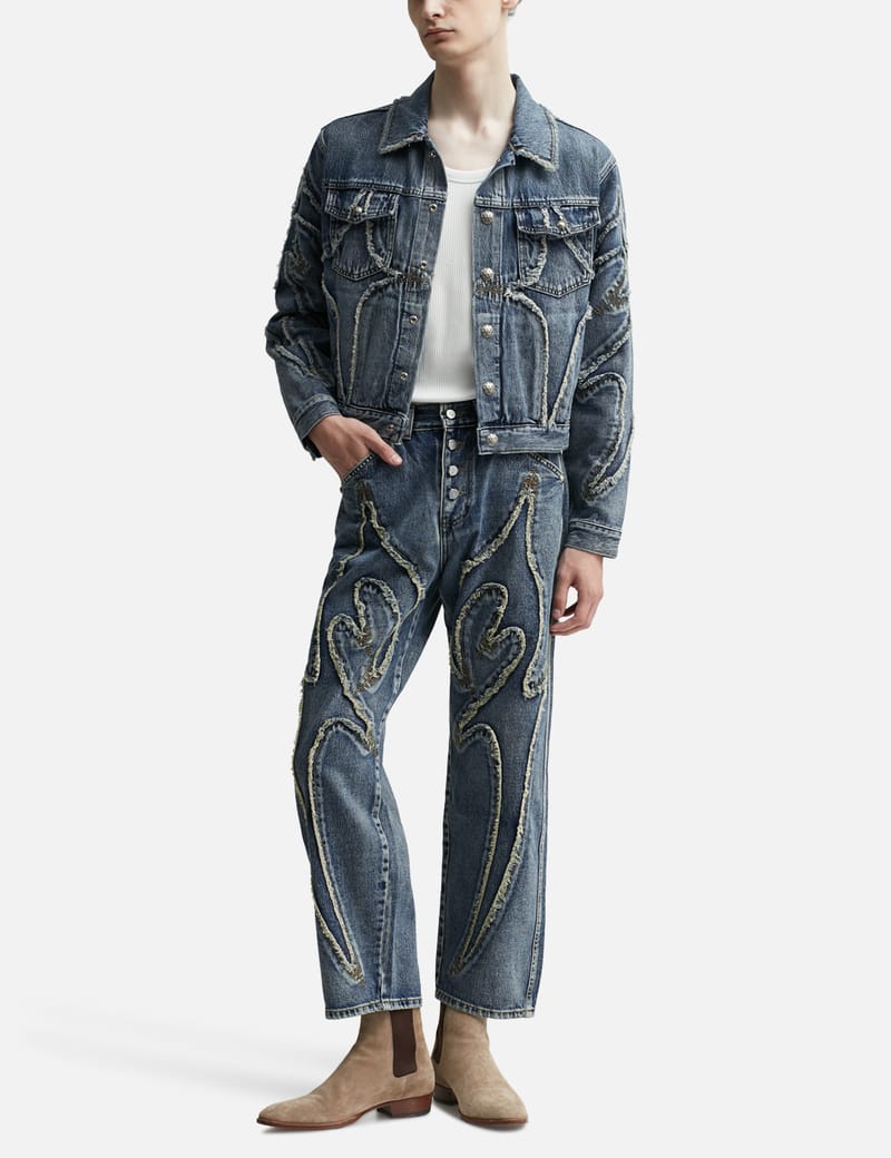 THUG CLUB - Denim Tribal Pants | HBX - Globally Curated Fashion