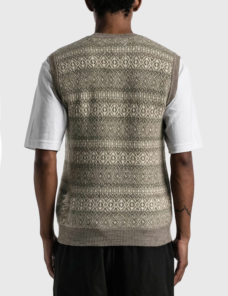 Maison Margiela - Distressed Wool Knit Vest | HBX - Globally