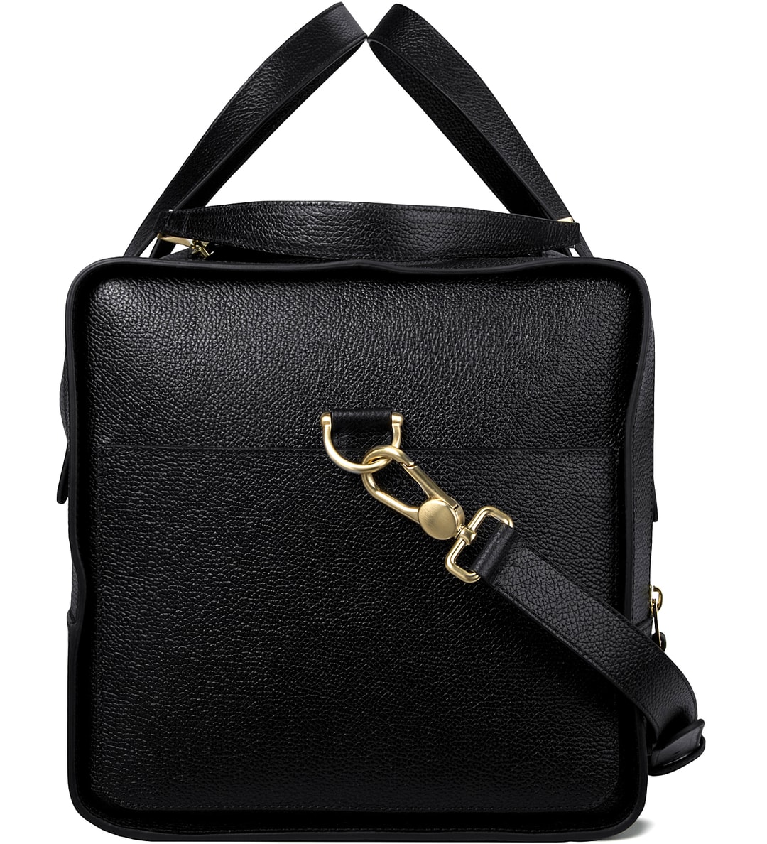 Thom Browne - Black Grained Leather Duffle Bag | HBX - Globally Curated ...