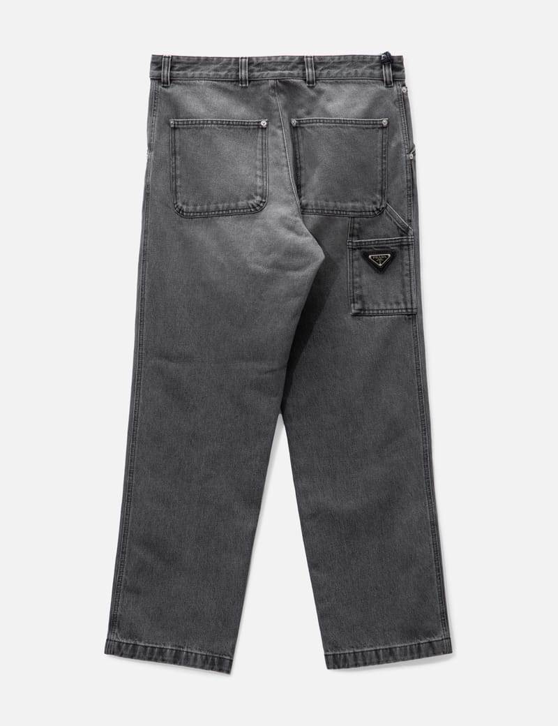 Prada - USED DENIM WIDE JEANS | HBX - Globally Curated Fashion and