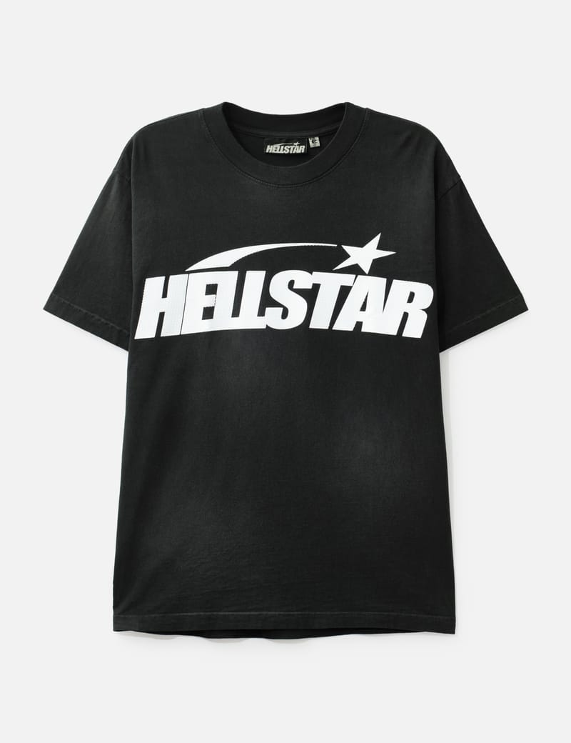 HELLSTAR Big Logo T-Shirt - Graphic cotton tee with rhinestone