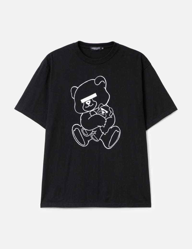 Undercover BEAR Short sleeve T-shirt - Black crewneck tee with