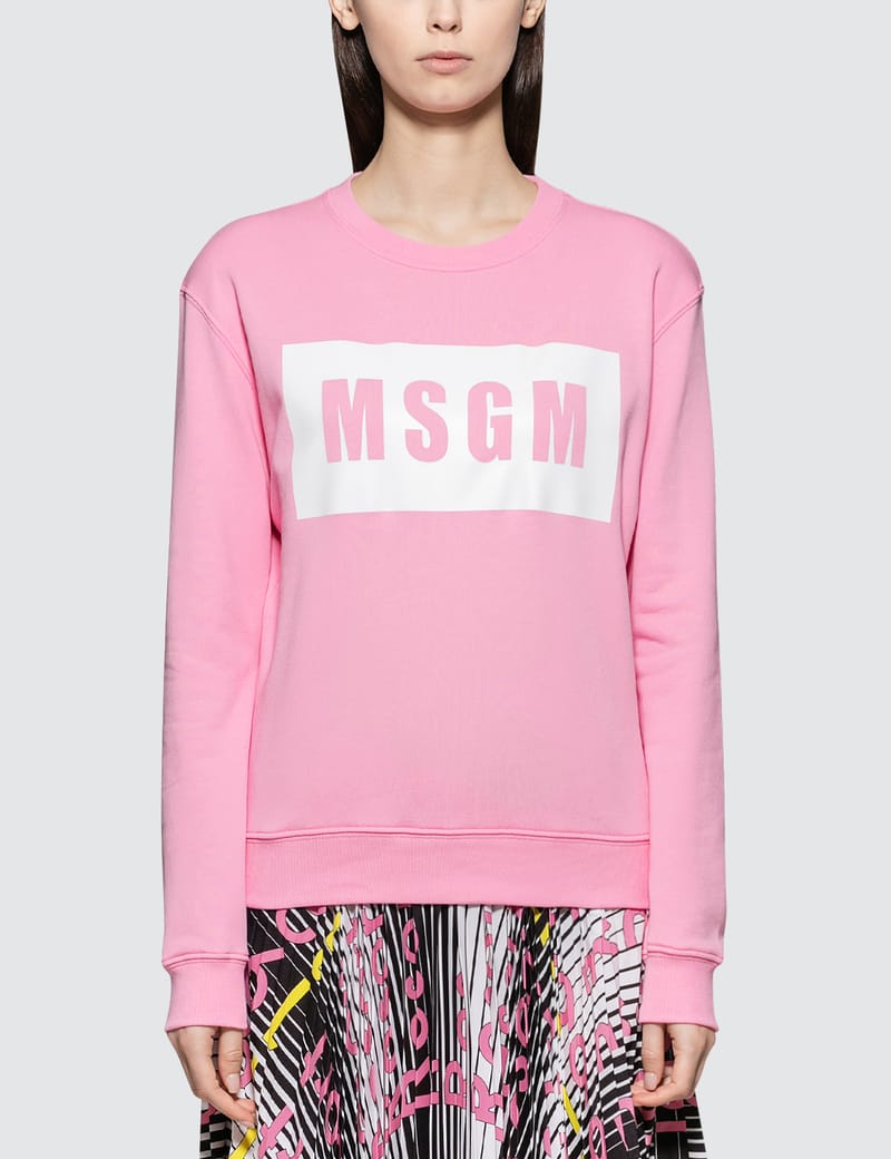 MSGM - Box Logo Sweatshirt | HBX - ハイプビースト(Hypebeast