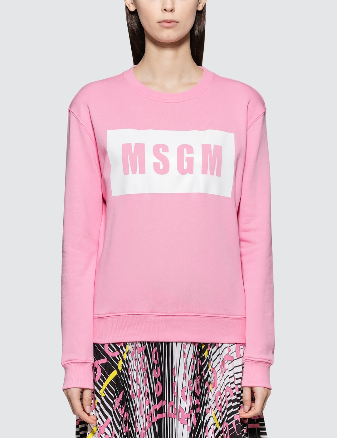 MSGM - Box Logo Sweatshirt | HBX - Globally Curated Fashion and ...