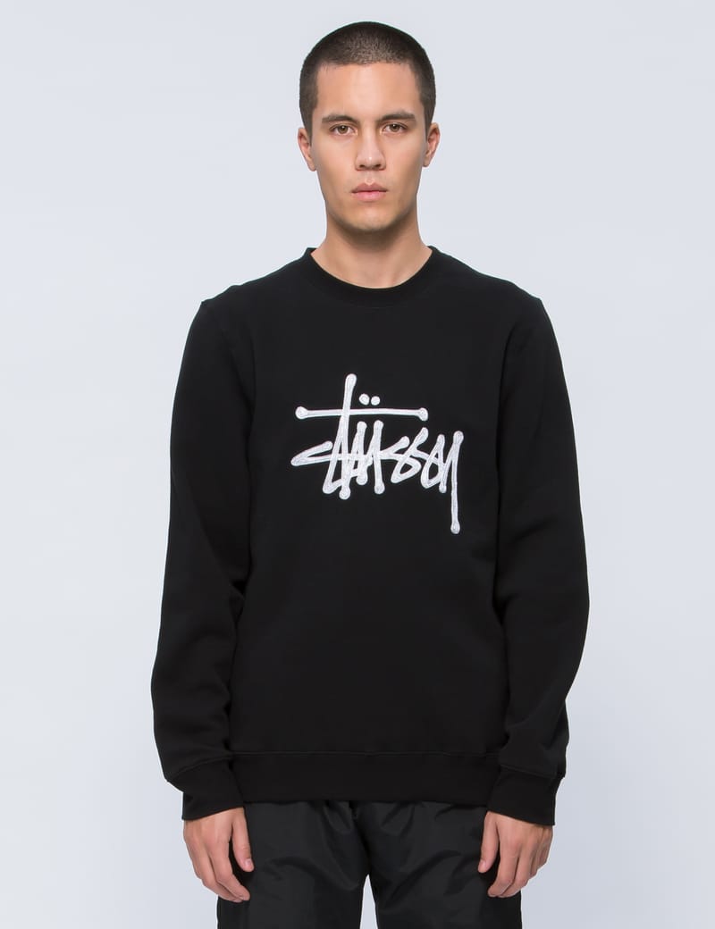 Stussy stock applique crewneck hot sale sweatshirt