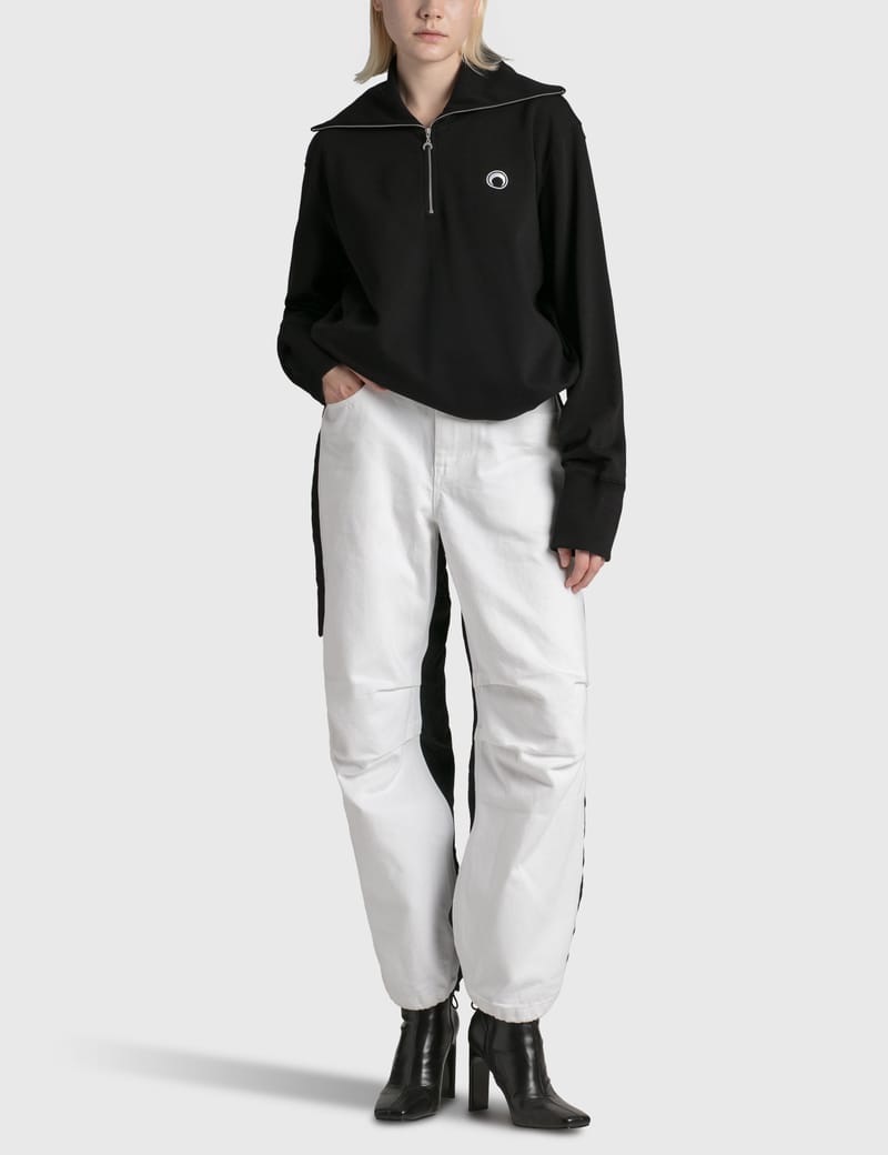 Marine Serre - Unisex Lunar Reading Half-zip Sweater | HBX