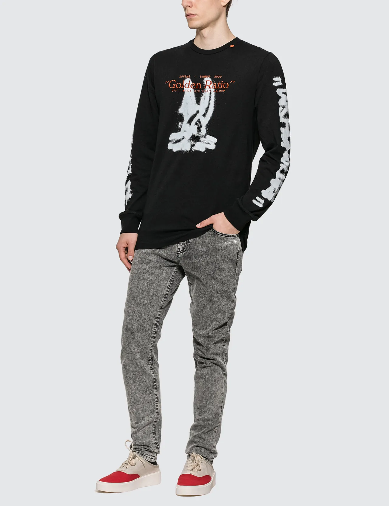 Off-White™ - Cartoon Long Sleeve T-Shirt | HBX - ハイプビースト ...