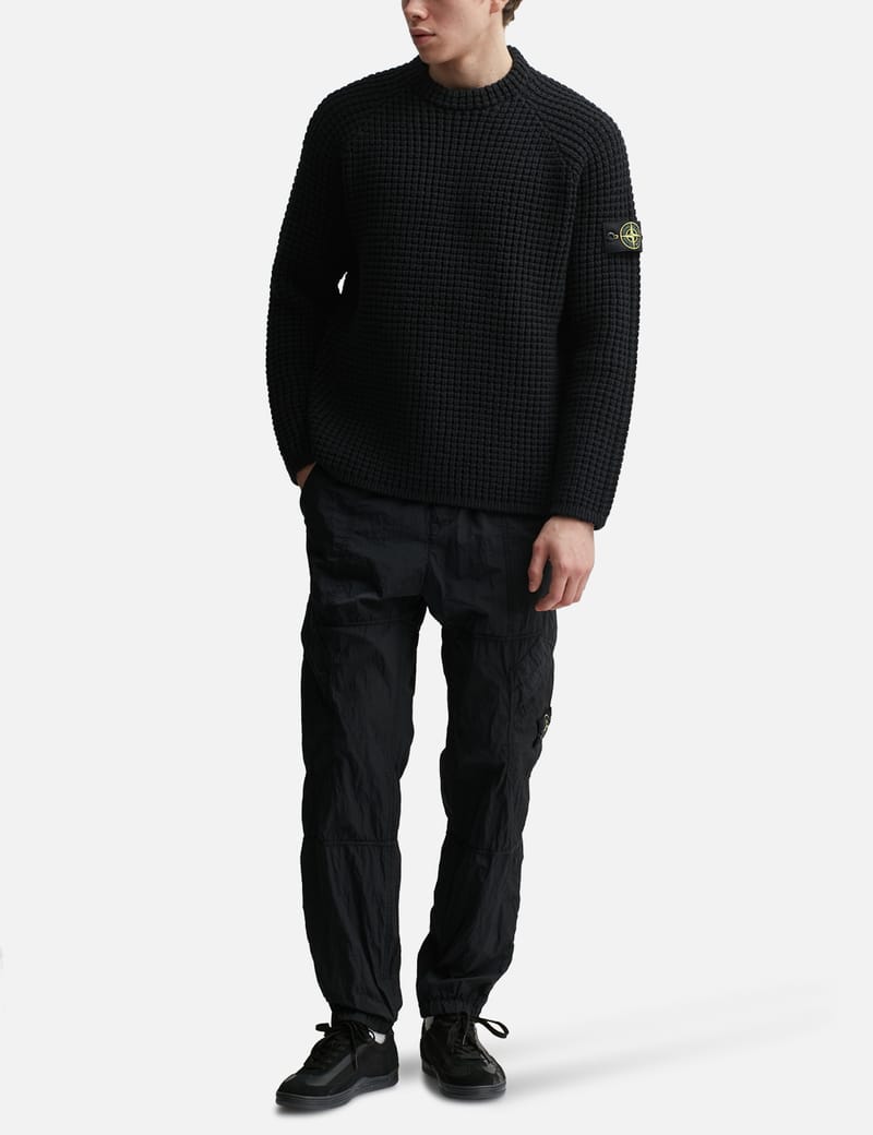Stone Island - Waffle Knit Sweater | HBX - Globally Curated Stone Island - Waffle Knit Sweater | HBX - Globally Curated