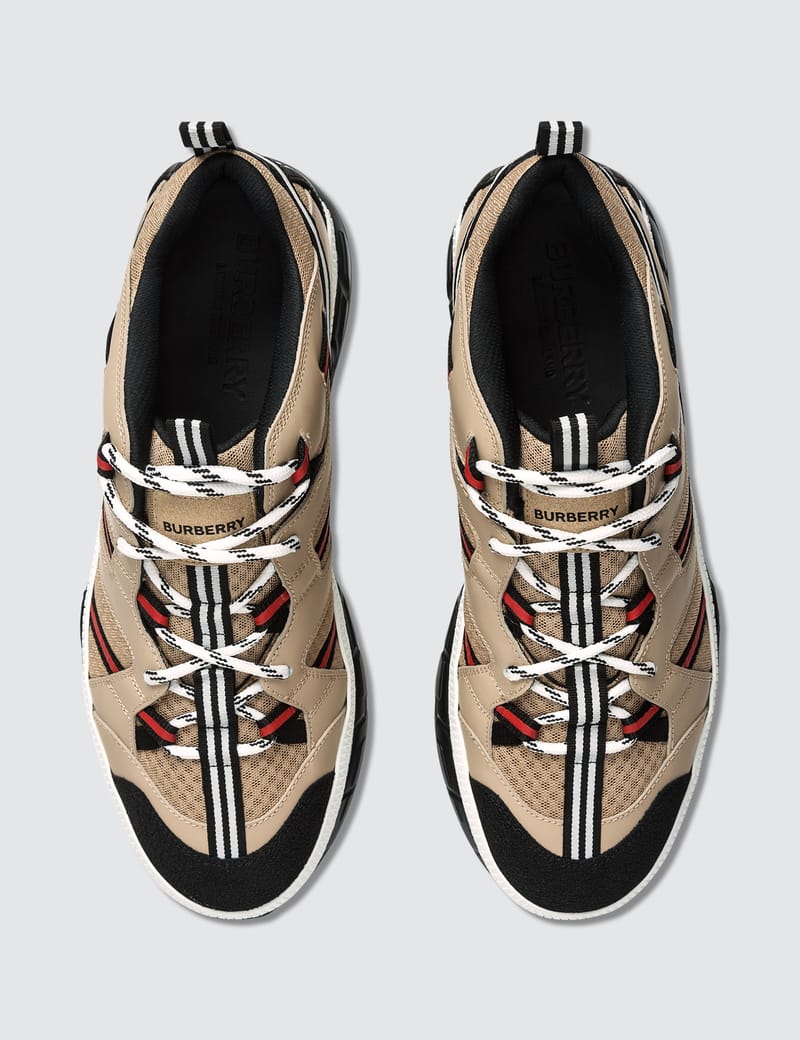 Burberry - Mesh and Leather Union Sneakers | HBX - Globally