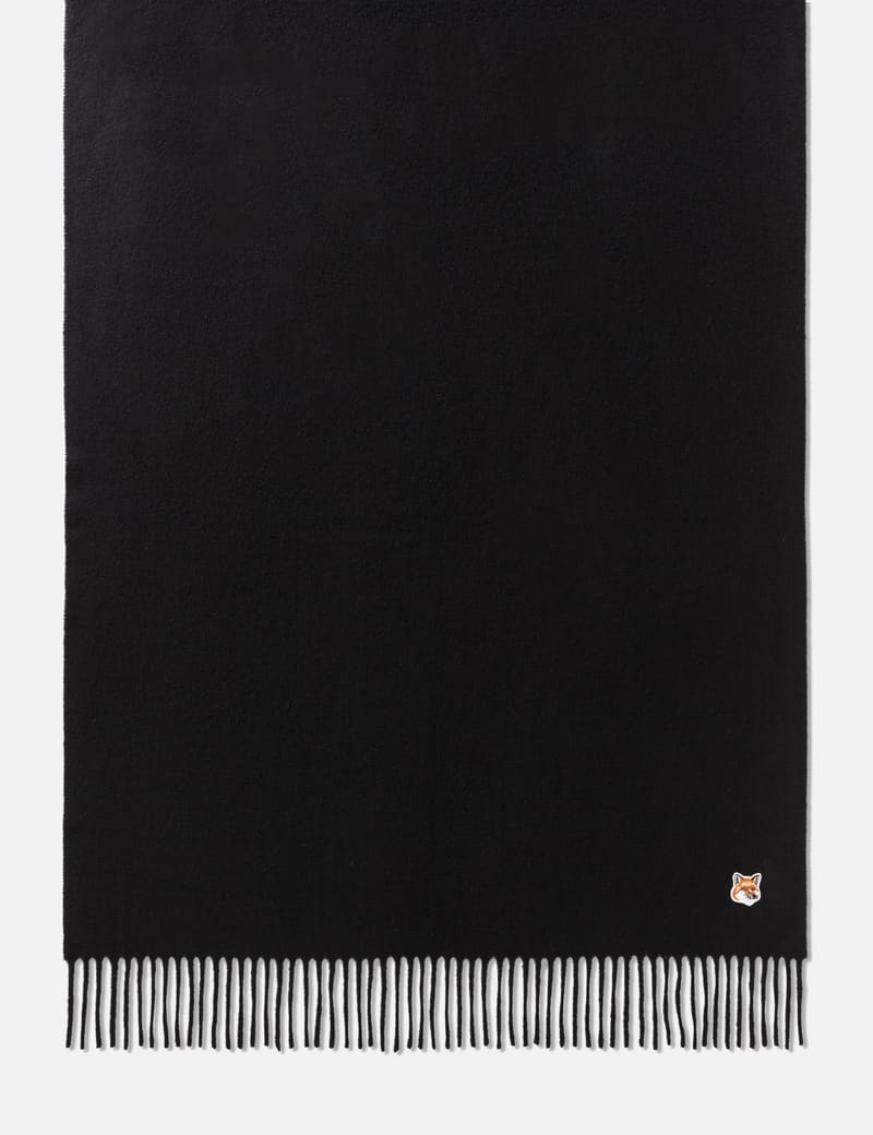 小物 Maison Kitsune FOX HEAD PATCH WOOL SCARF FOX HEAD PATCH WOOL SCARF | Maison Kitsuné