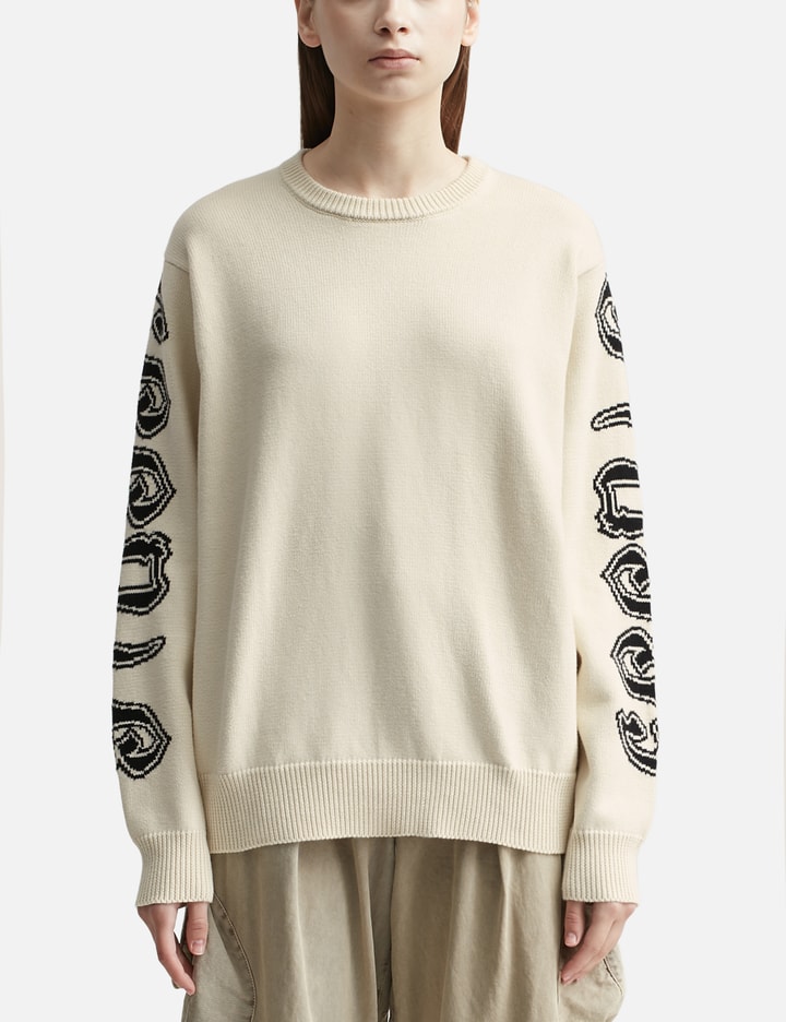Stussy Sleeve Logo Sweater In Beige | ModeSens