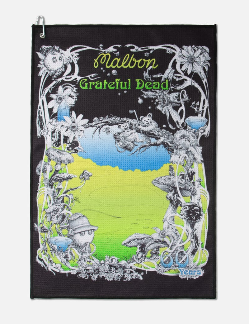 Malbon Golf Grateful Dead Golf Towel - マイクロファイバー製