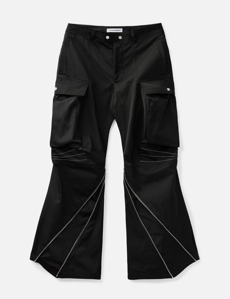FFFPostalservice Articulated Knee Dart Cargo Trousers - Glossy