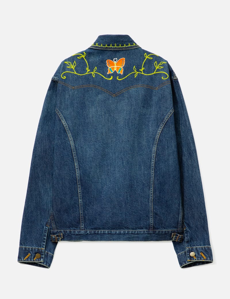 Needles Papillon Embroidery Jean Jacket - 12oz Denim - Japanese