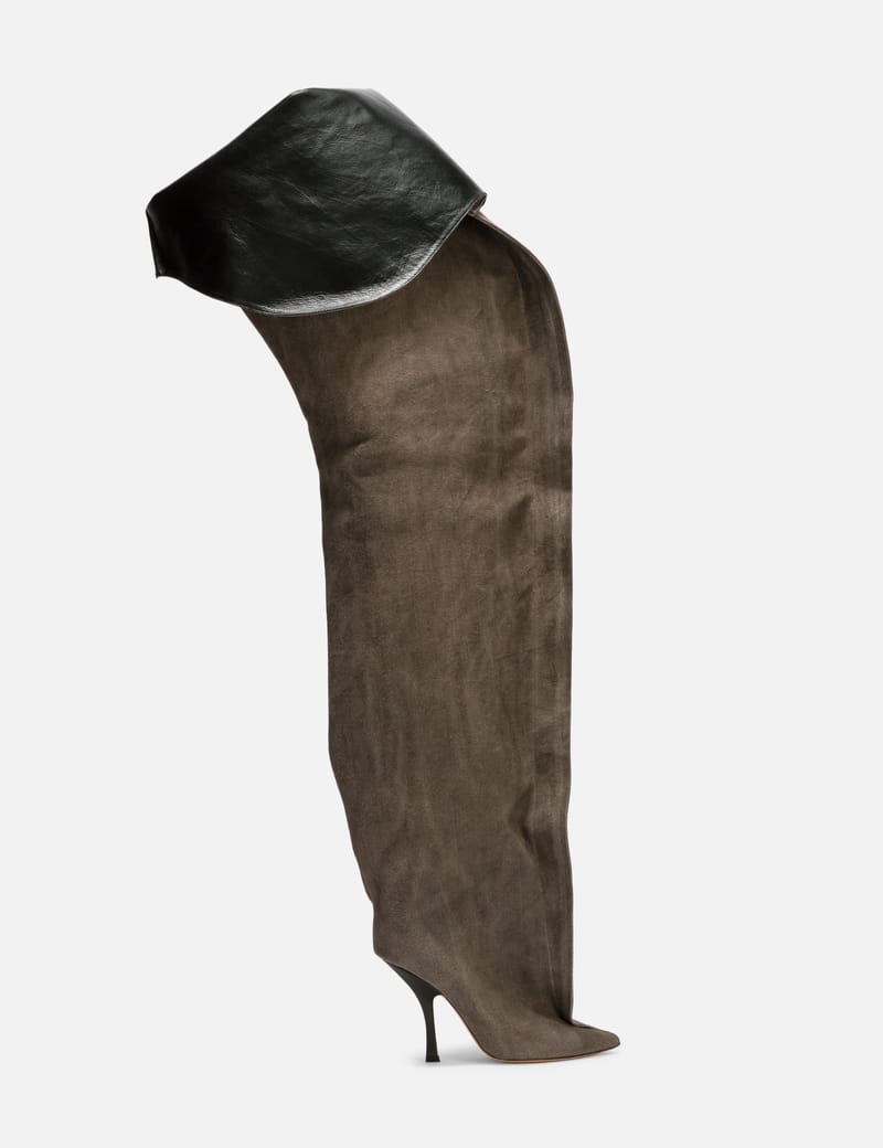 Thigh high store scrunch boots