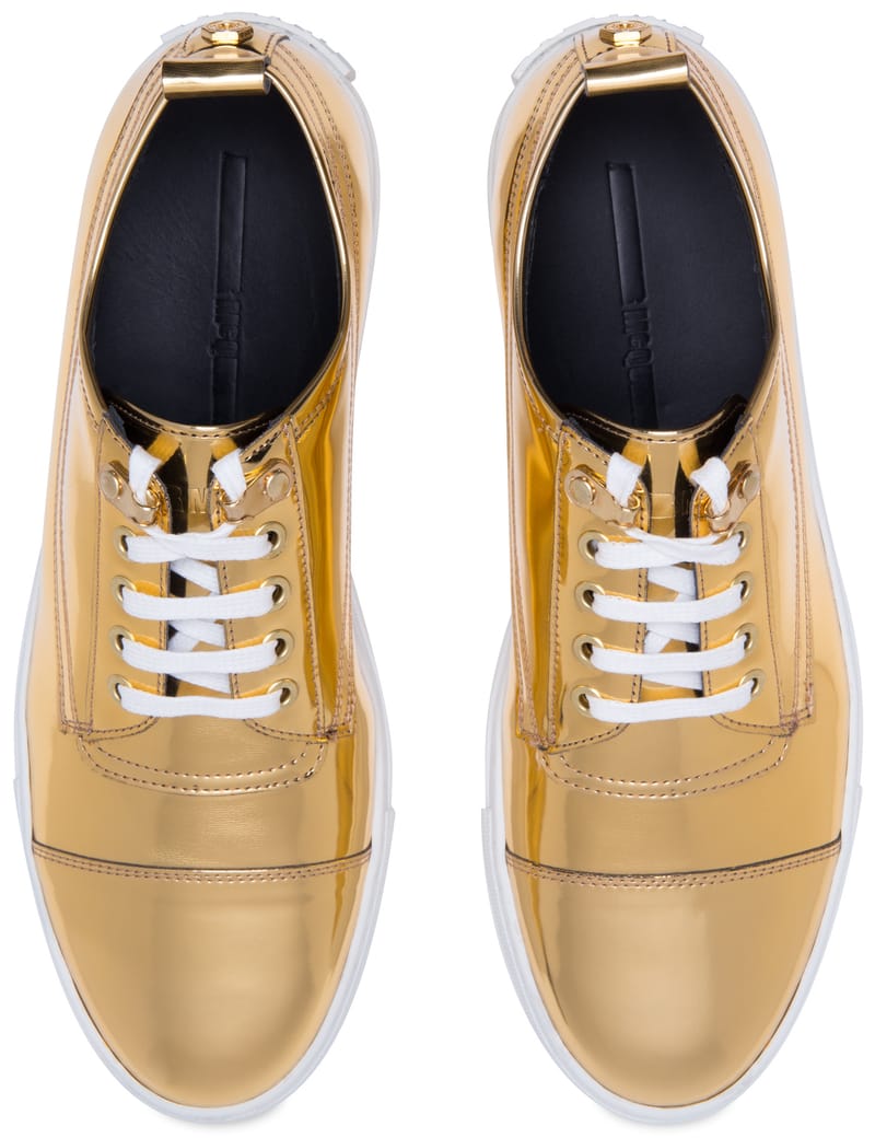 McQ Alexander McQueen - Metallic Lace Up Sneakers | HBX
