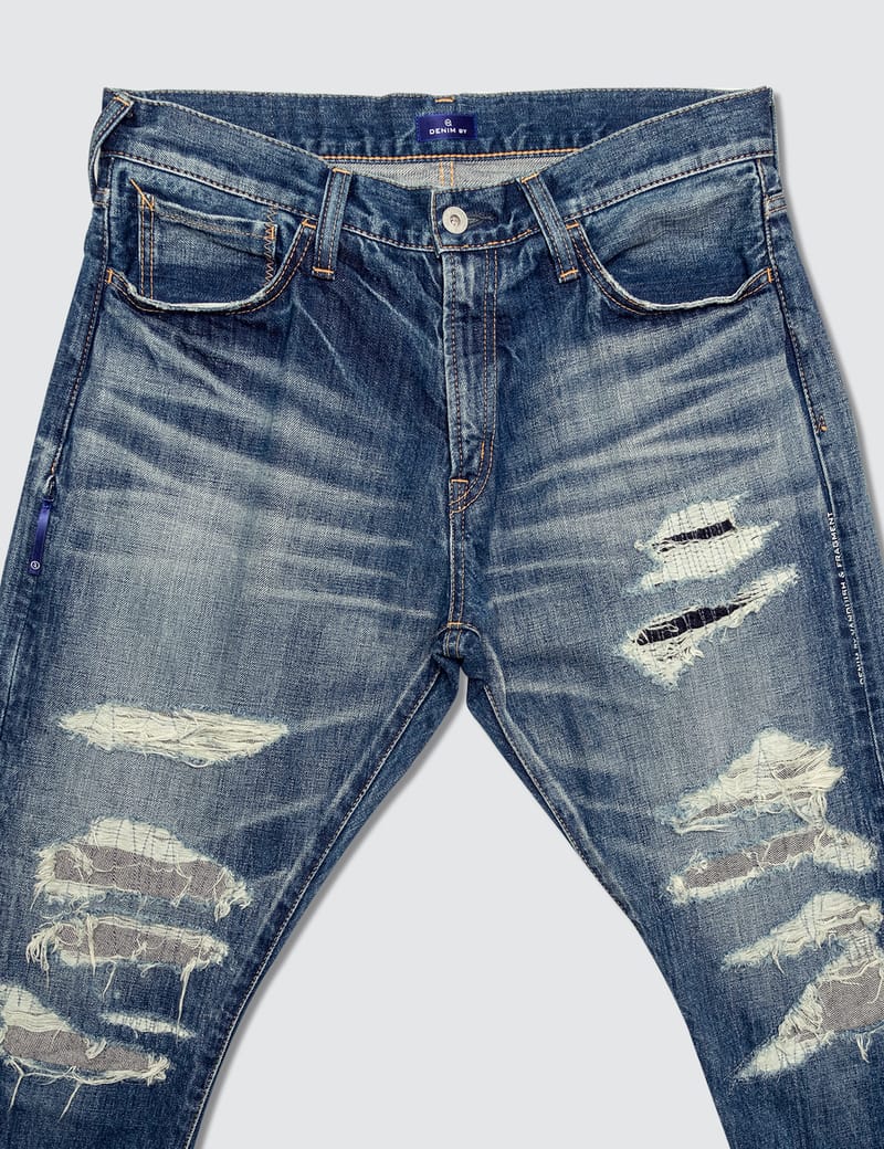 Denim By Vanquish & Fragment - Used Remake Tapered Denim Jeans | HBX