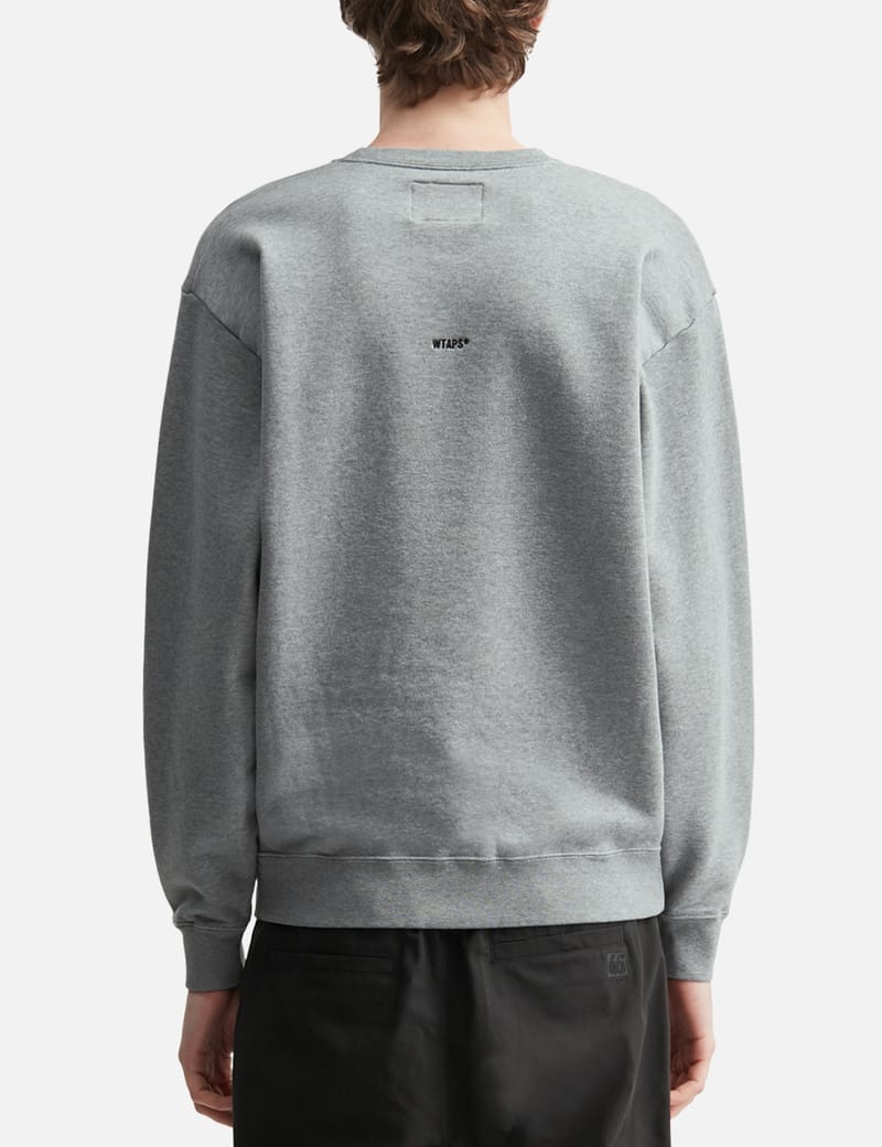 WTAPS Sign-YD / Sweater / Cotton - Cotton crewneck sweater in Ash