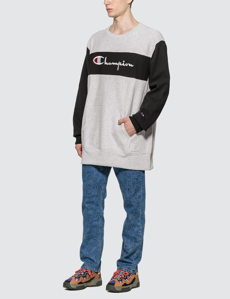 Champion reverse discount weave colorblock crew