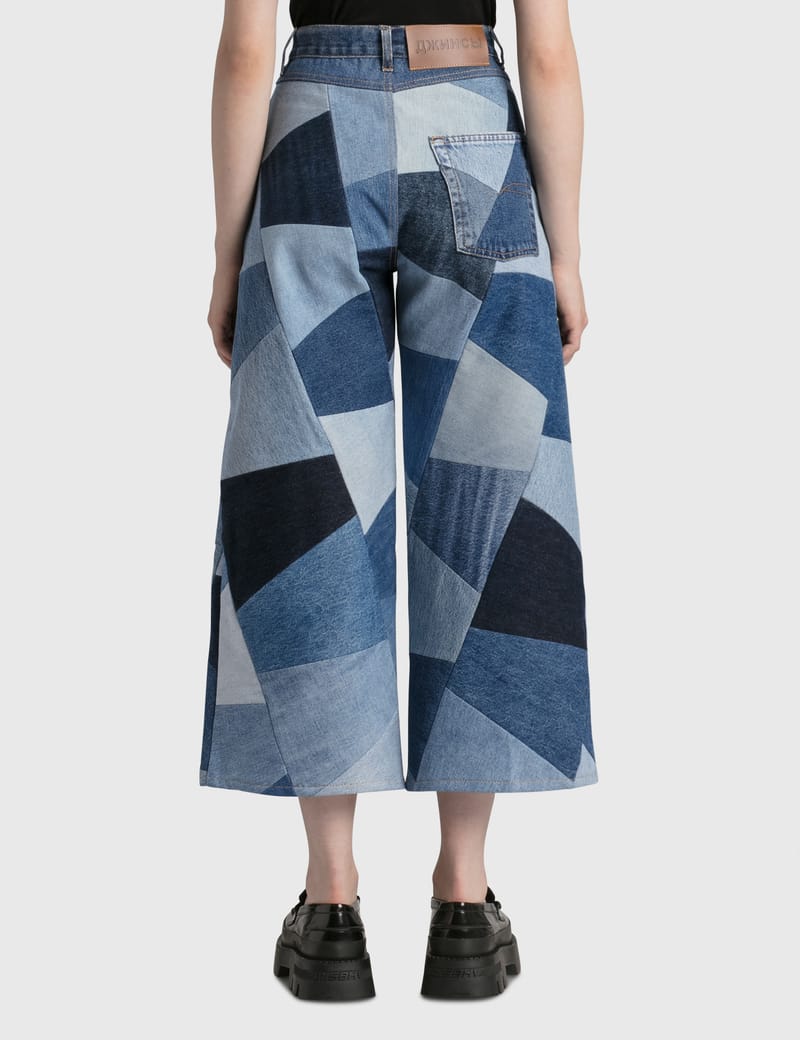 KSENIASCHNAIDER - REWORKED PATCHWORK WIDE DENIM PANTS | HBX
