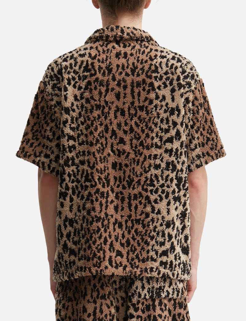 NEIGHBORHOOD NH X Hippopotamus . Terry Cloth Cardigan SS - Leopard