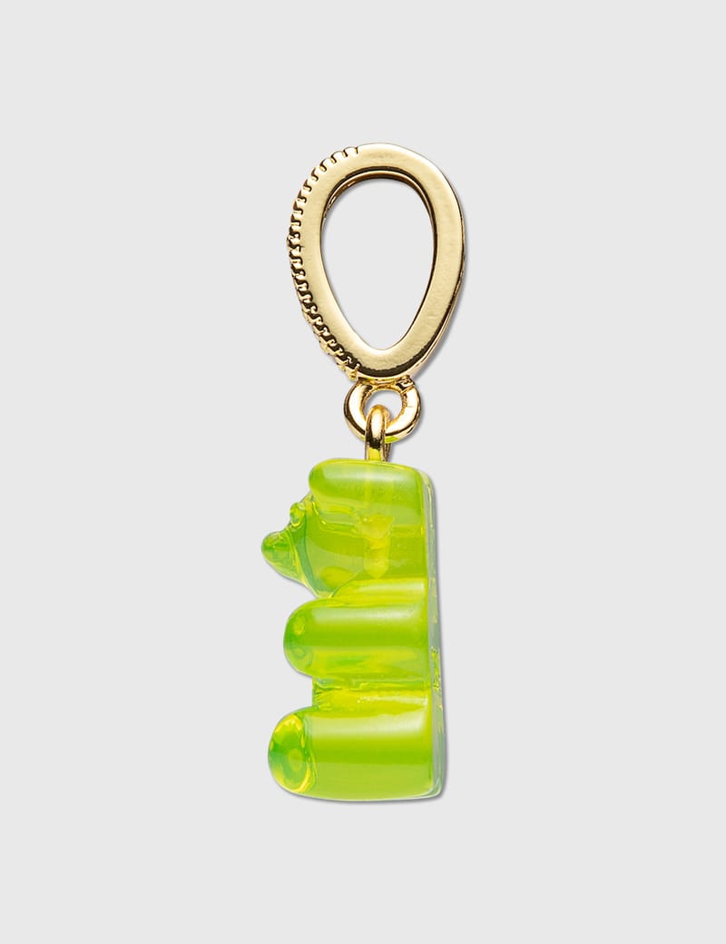 CRYSTAL HAZE ◆ PENDANT_NOSTALGIA BEAR PAVE GOLD LIME Nostalgia bear - Lime - Pave Connector – Crystal Haze Jewelry