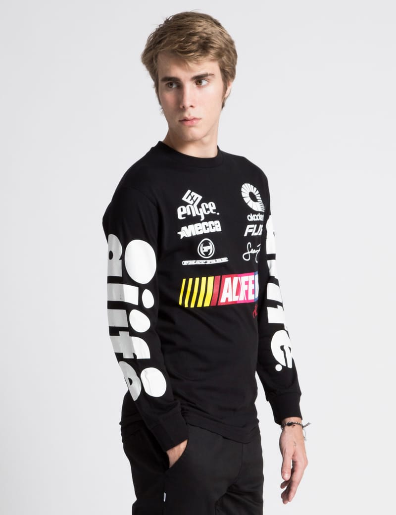 ALIFE - Black Dinosaur L/S T-Shirt | HBX - Globally Curated