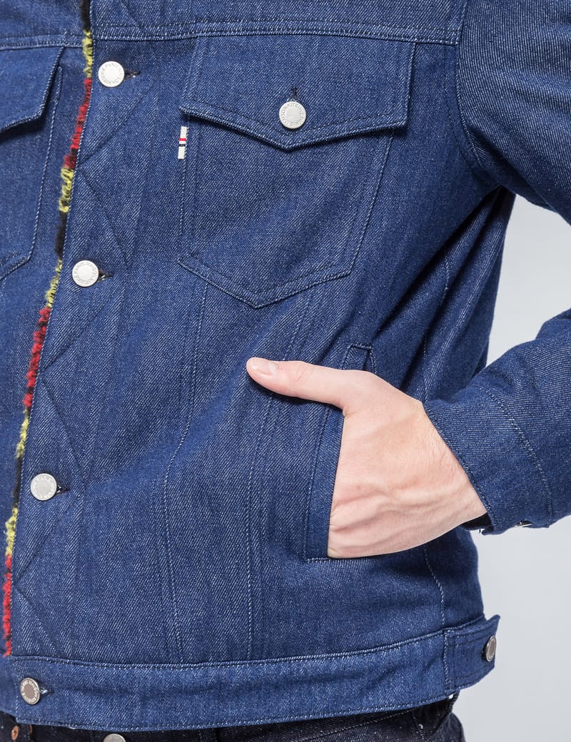 Maison Kitsuné - Denim Trucker Jacket | HBX - Globally Curated