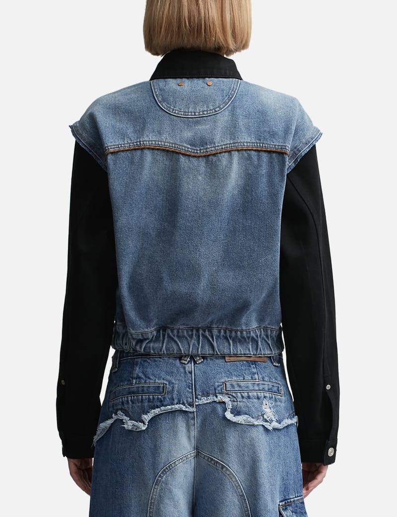 【関税込み】Andersson Bell ブルー Jamie デニムジャケット Andersson Bell - Jamie Coated Denim Bomber Jacket | HBX