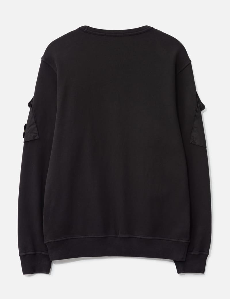 Stone Island - Brushed Organic Cotton Fleece Sweatshirt | HBX