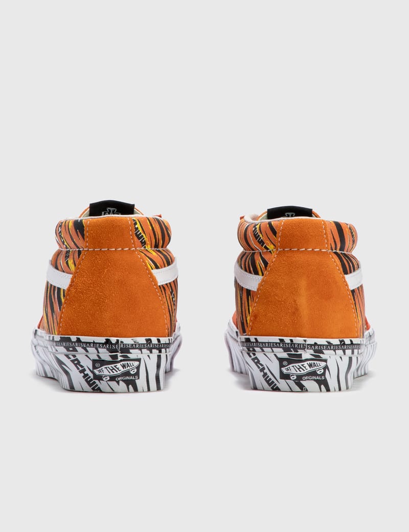 UNISEX!! 新作☆VANS X ARIES OG SK8-MID LX Vans Vault X Aries OG Sk8 - Mid Lx - Tiger Bright Mens Size