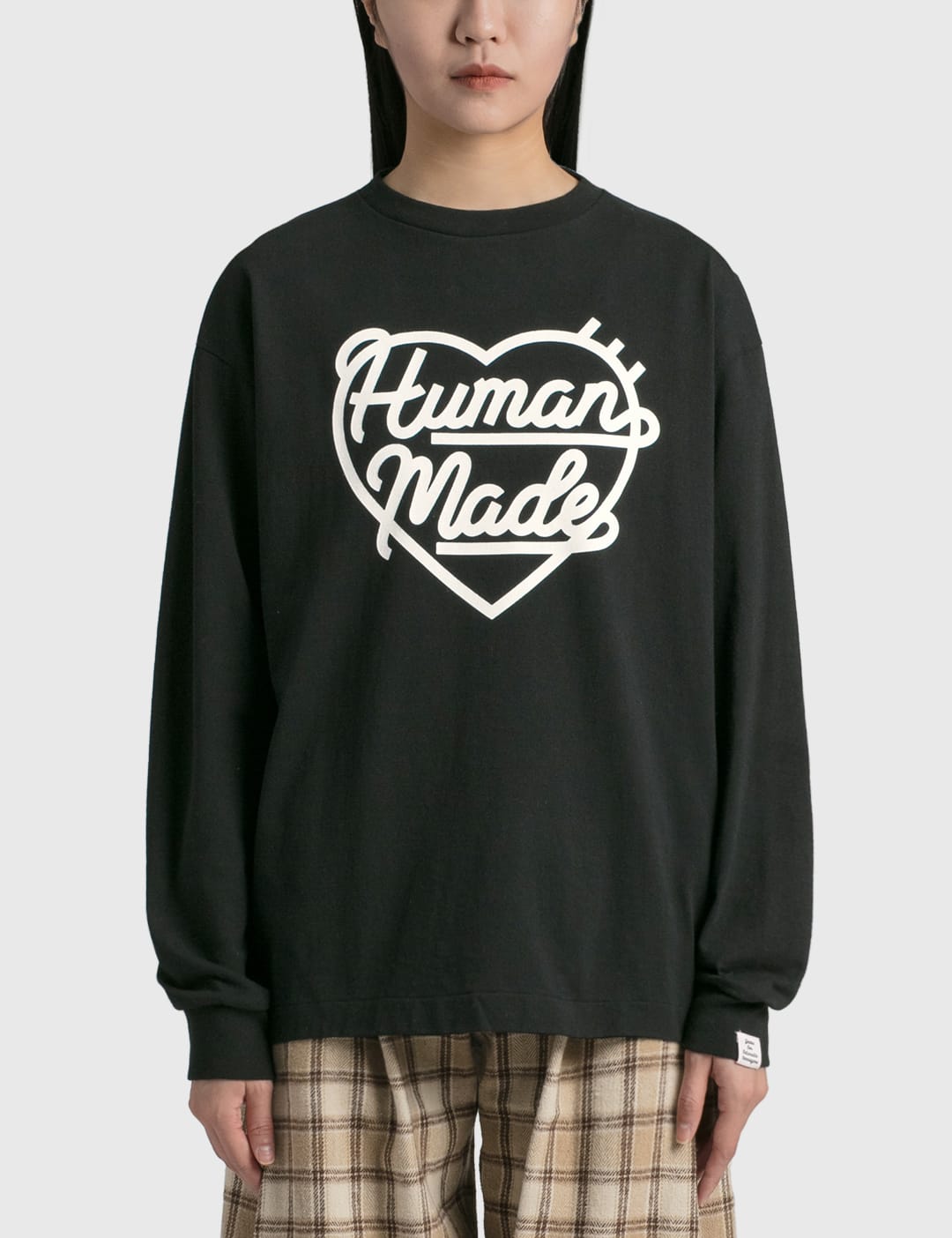 HUMAN MADE HEART L/S T-SHIRT BLACK XL - Tシャツ/カットソー(七分/長袖)