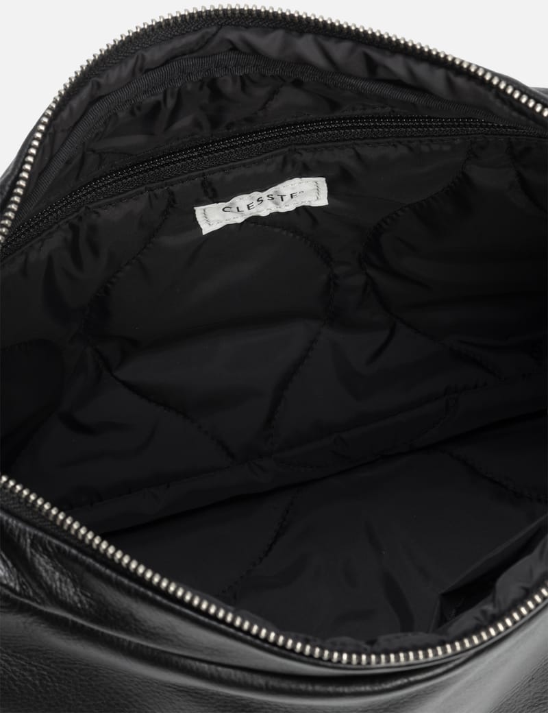 CLESSTE Leather Holiday Bag - Black cowhide crossbody with