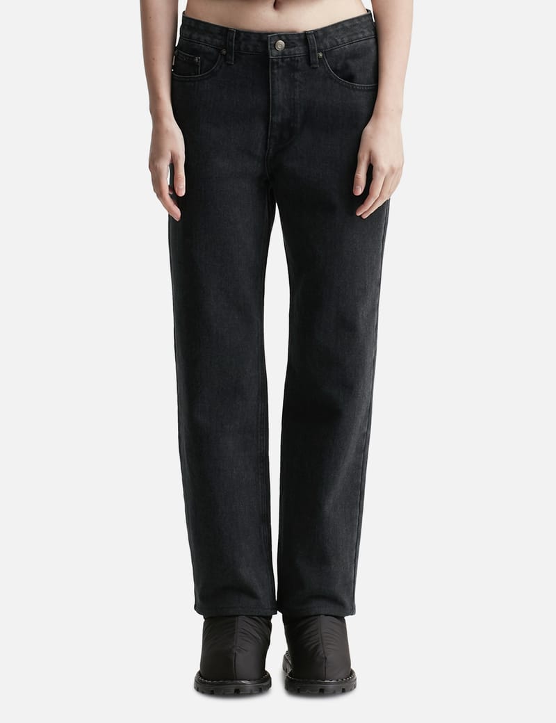 Glowny The Jane Jeans - Low-rise black cotton jeans, relaxed loose