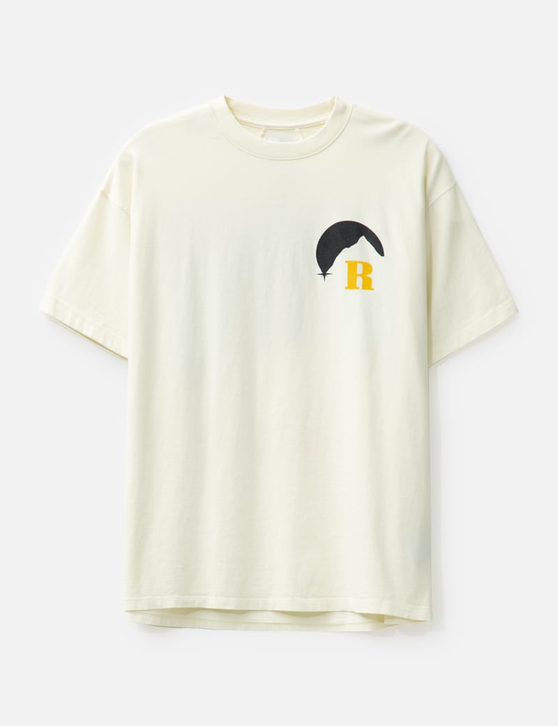 RHUDE BLACK YELLOW MOUNTAIN outlets SHIRT